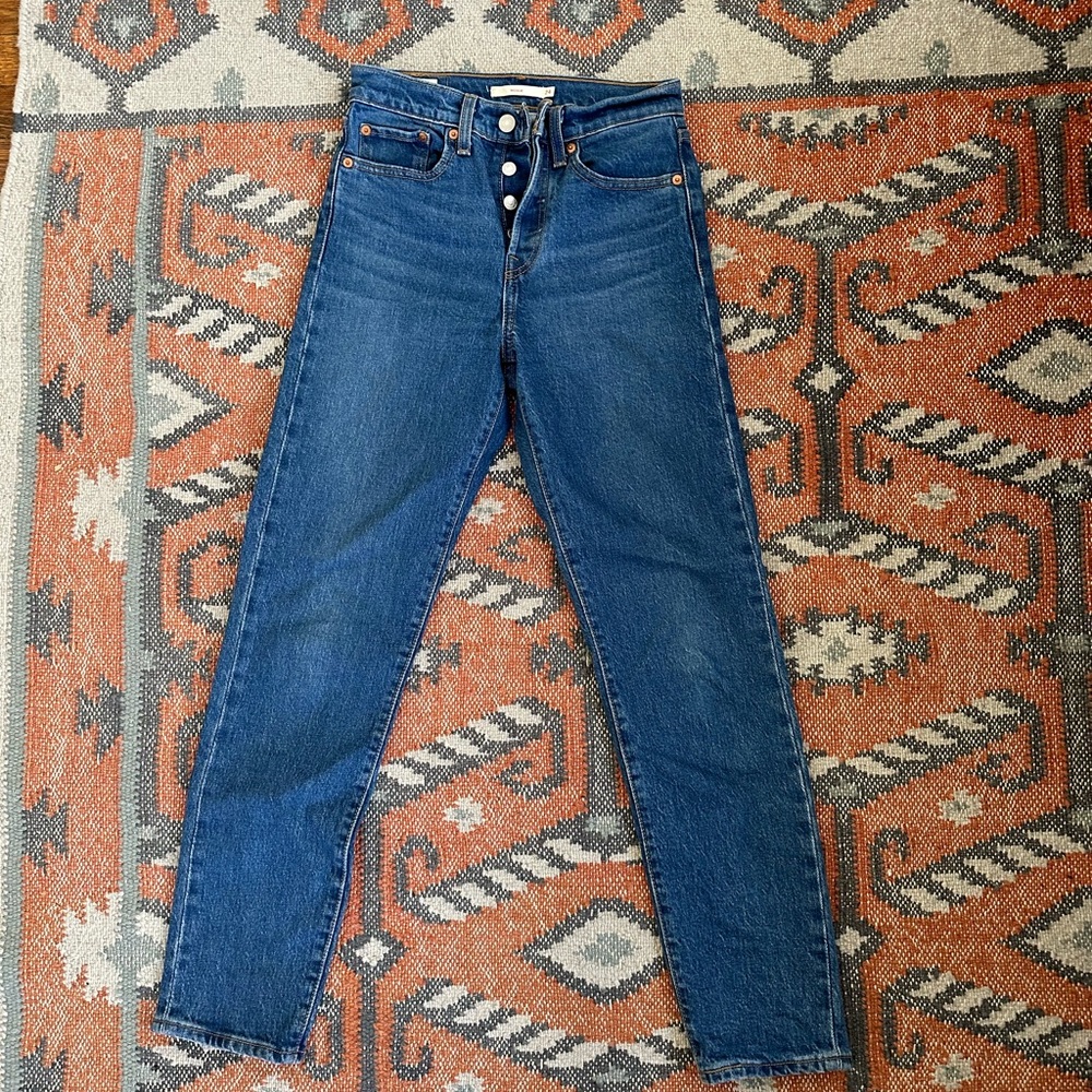 Levis Wedgie Blue Jeans Size 24